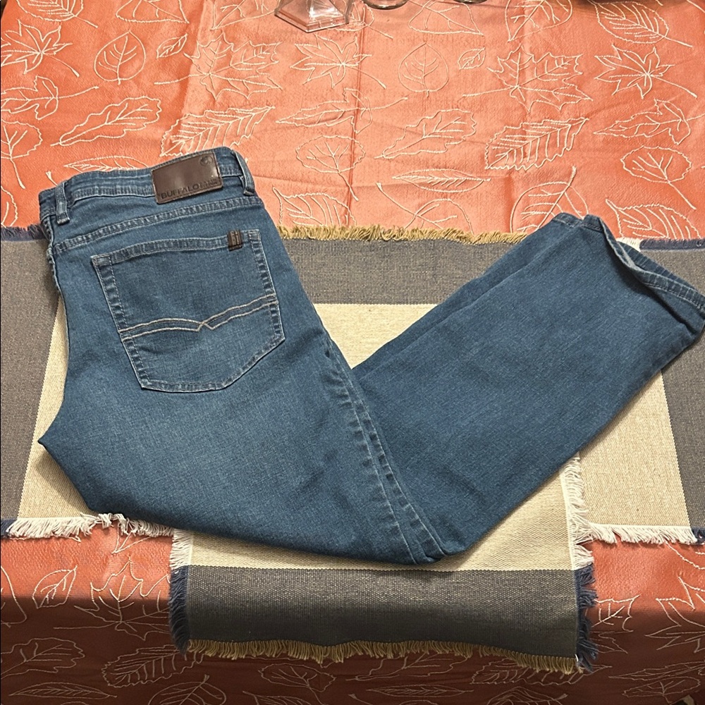 Buffalo David Bitton Straight Fit Denim Blue Jeans 34 x 30 Straight Stretch